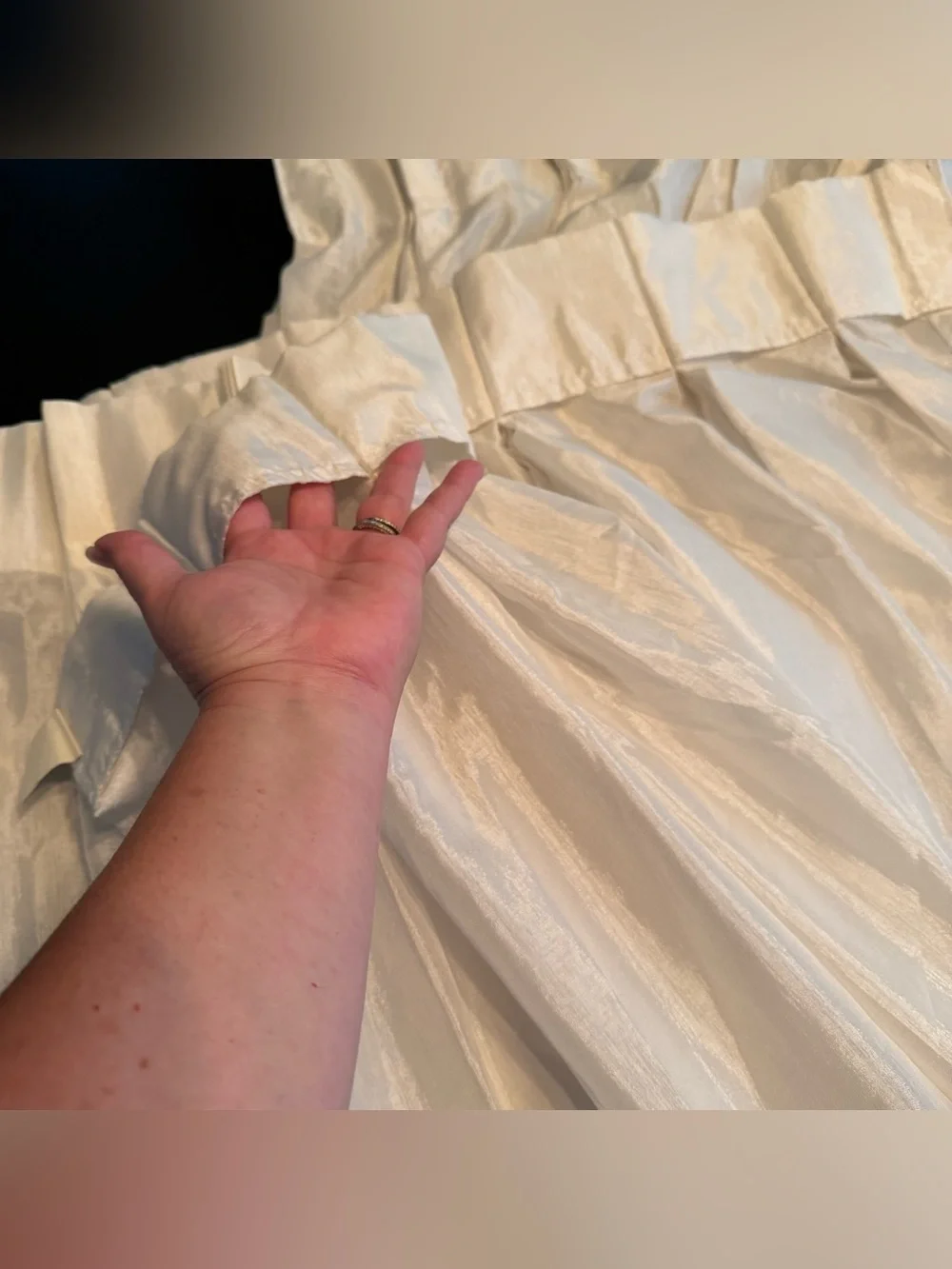 Drapes Pinch Pleat Sheer JCPenney White Curtain Pair 46x83” Vintage Sateen